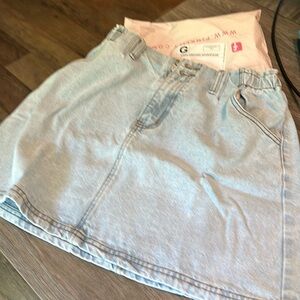 Women's Light Blue Denim Skirt